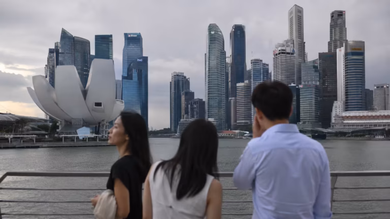 Singapore Waterfront Skyline and Lotus Museum